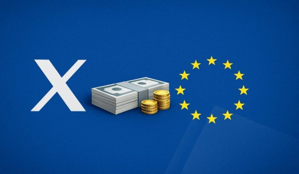 Χρήματα και ευρώ σε μπλε φόντο με αστέρια