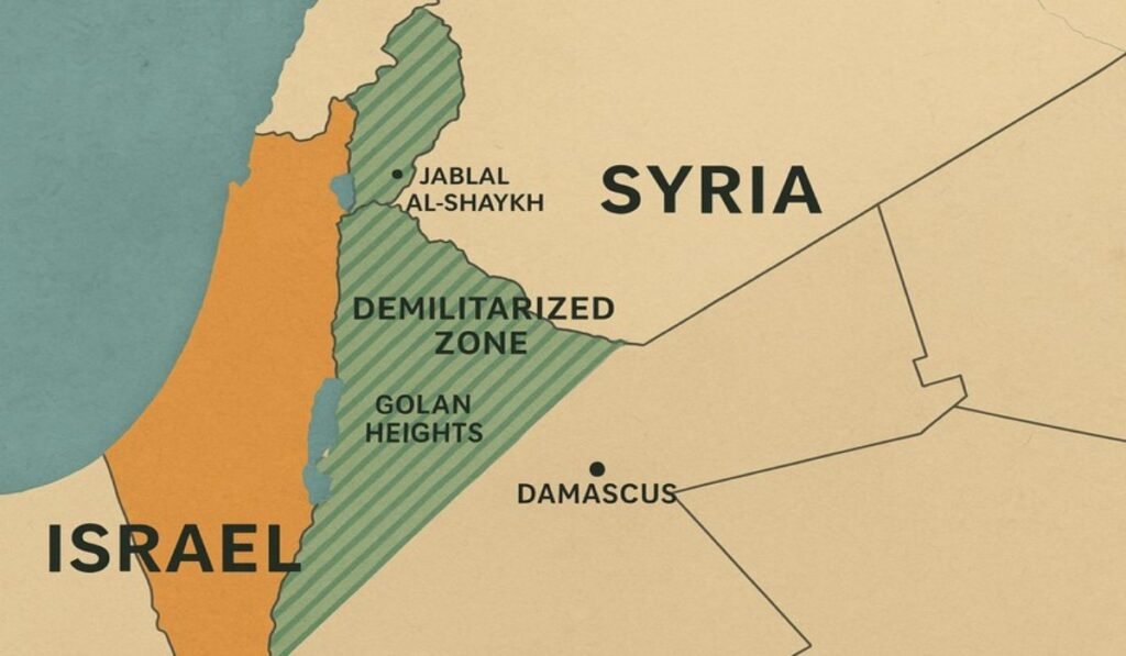 Ισραήλ – Συρία: Η αποστρατιωτικοποιημένη ζώνη που ζητά ο Νετανιάχου και το νέο γεωπολιτικό τοπίο στη Μέση Ανατολή Χάρτης Ισραήλ, Συρίας και Υψίπεδα του Γκολάν