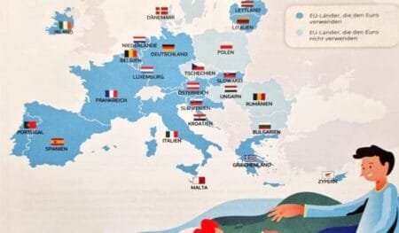 Σκάνδαλο με τον χάρτη της Ε.Ε.: Τα νησιά του Ανατολικού Αιγαίου βαμμένα.. τουρκικά Χάρτης χωρών Ευρωπαϊκής Ένωσης με χρήση ευρώ
