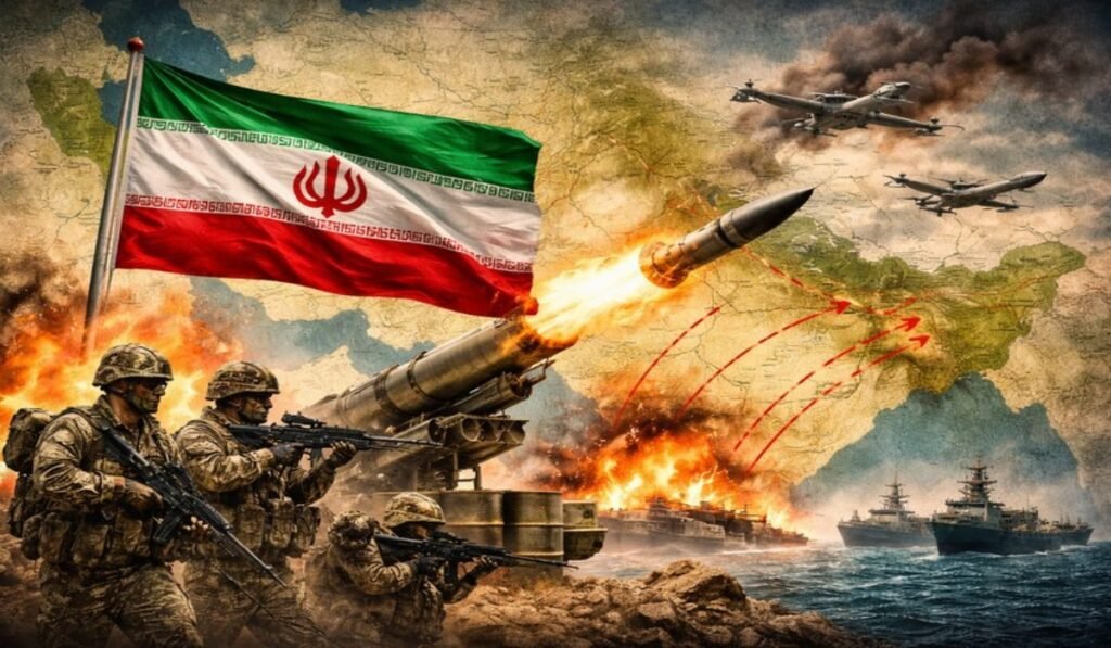 Ιράν σημαία στρατιωτική ένταση Μέση Ανατολή χάρτης