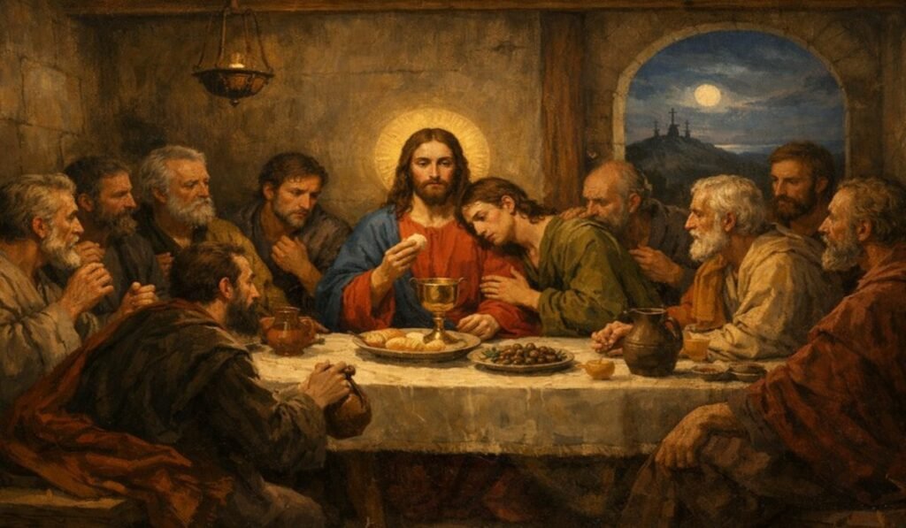 Μυστικός Δείπνος του Ιησού Χριστού με τους μαθητές
