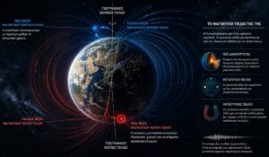 Μετατόπιση πόλων και παγκόσμιος σεισμός: Τι ισχύει πραγματικά πίσω από τη νέα καταστροφολογία Γη με μαγνητικό πεδίο και μετατόπιση μαγνητικών πόλων σε σκοτεινό γεωφυσικό φόντο