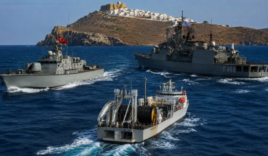 Τουρκική πυραυλάκατος και φρεγάτα Αδρίας σε επεισόδιο με το Ocean Link