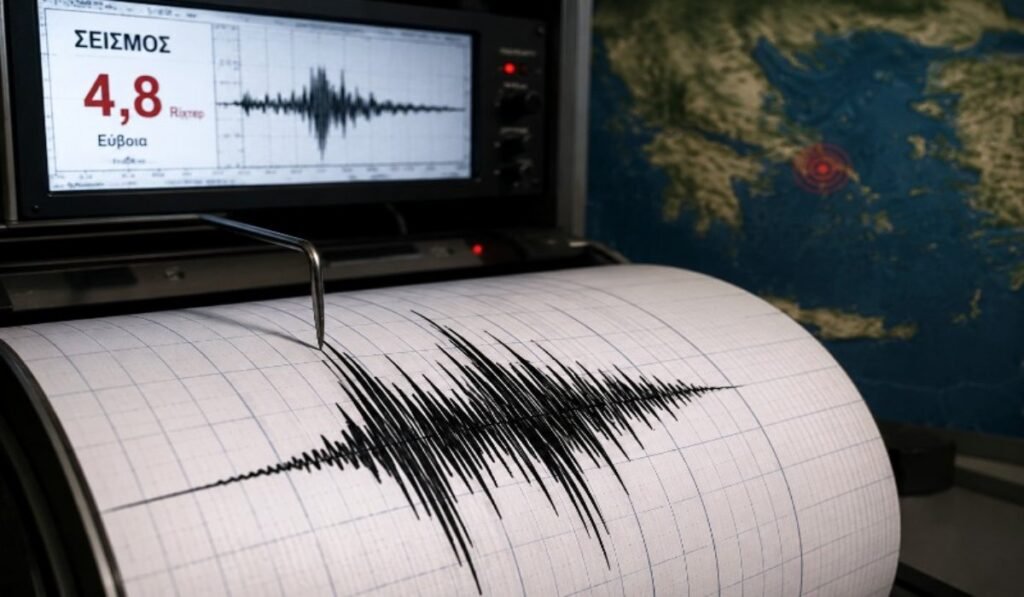 Ισχυρός σεισμός 4,8 Ρίχτερ στην Εύβοια: Αισθητός μέχρι την Αττική – Τι εξετάζουν οι σεισμολόγοι Σεισμογράφος καταγράφει τον ισχυρό σεισμό 4,8 Ρίχτερ στην Εύβοια