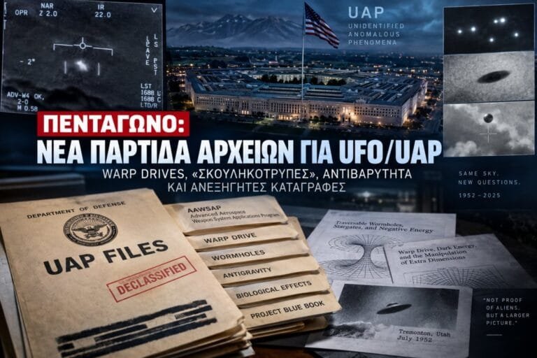 Πεντάγωνο: Νέα αρχεία UFO/UAP – Warp drives, «σκουληκότρυπες» και ανεξήγητες καταγραφές