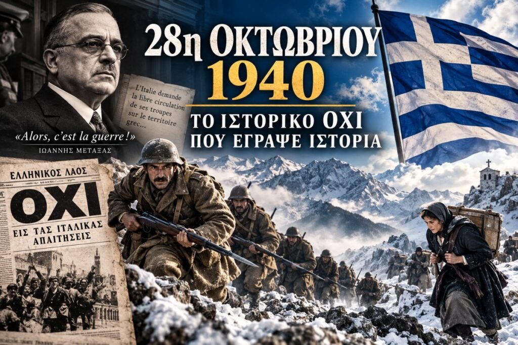 28η Οκτωβρίου 1940: Το ιστορικό ΟΧΙ που έγινε σύμβολο ελευθερίας και εθνικής αξιοπρέπειας 28η Οκτωβρίου 1940